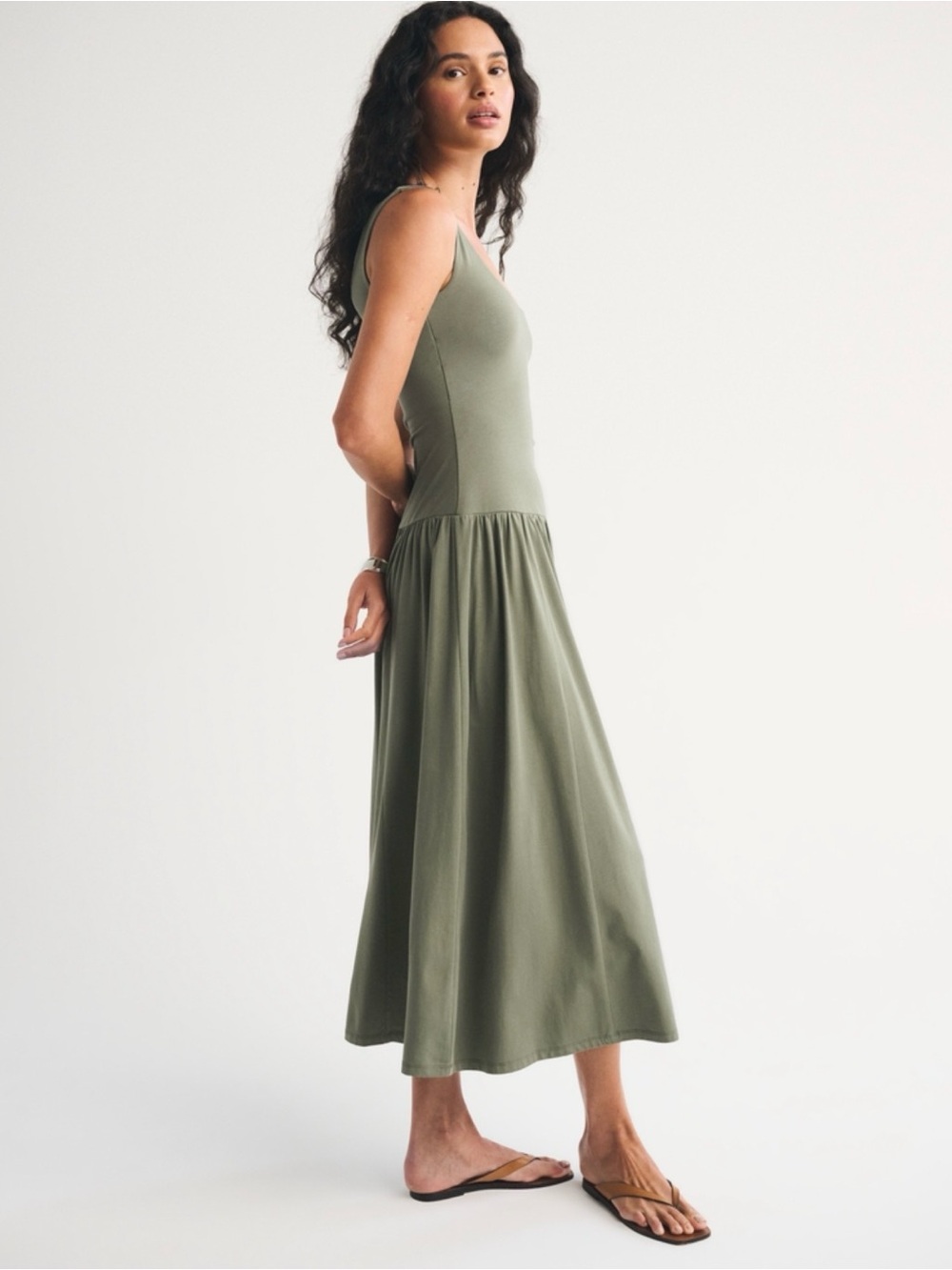 Abercrombie & Fitch Bra-Free 2-in-1 Reversible Knit Maxi Dress Medium - Picture 4 of 12
